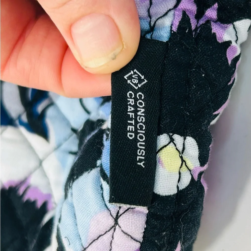 Vera Bradley Triple Zip Hipster Crossbody in Plum Pansies - Picture 8 of 12